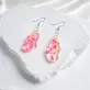 Resin Flower Rain earrings with real dried flowers colors perfectly preserved, handcrafted handmade jewelry as birthday gift for her