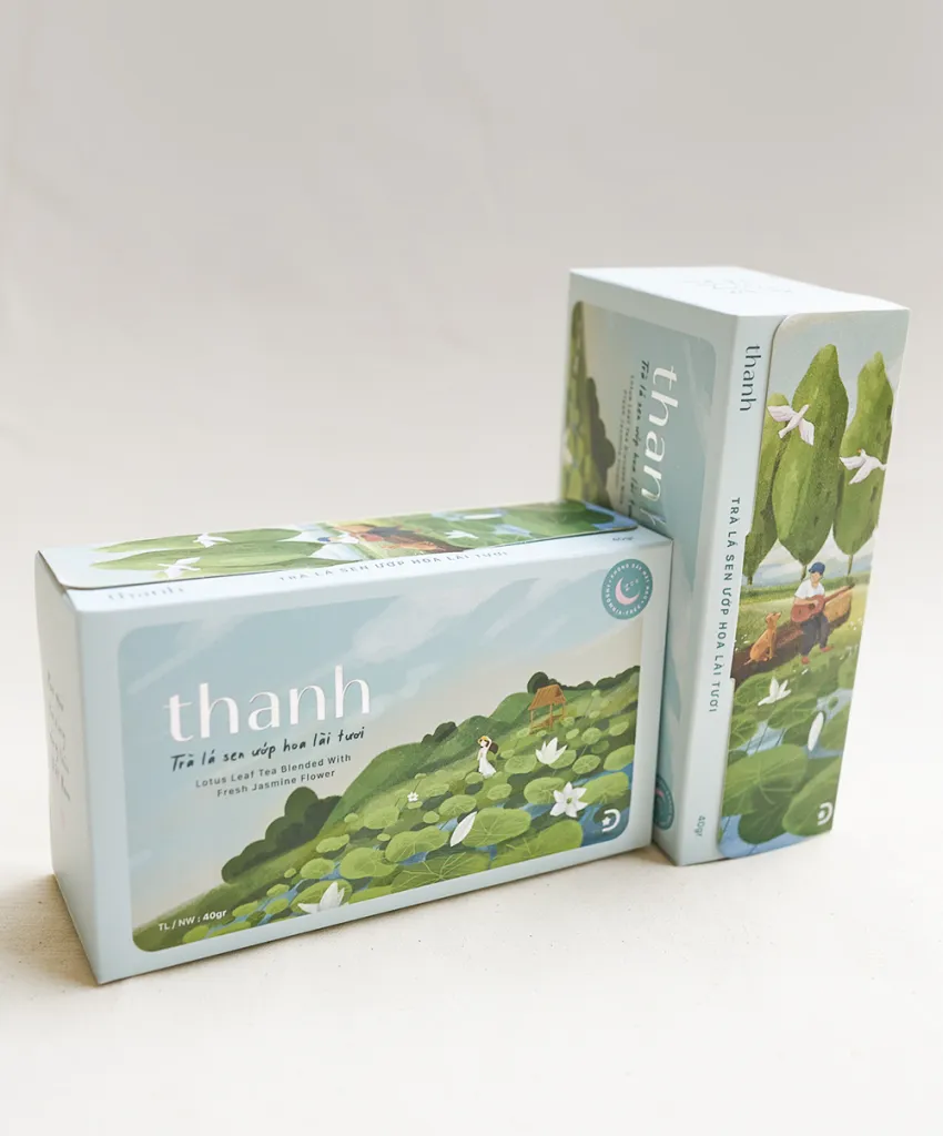 [MUA 5 TẶNG 1] Trà Lá Sen Ướp Hoa Lài Tươi "Thanh", Gói 40g, Đặc Sản Phú Yên, Đặc Sản Việt, Lá Sen Gò, Hoa Lài, Trà Thanh Nhiệt, Trà An Thần