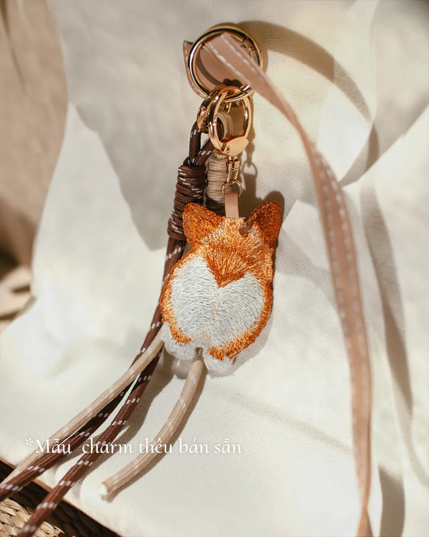 Hand-Embroidered Corgi Plush Charm, Adorable Touch For Daily Accessories, Impressive Bag Tag, Unique Hand-Embroidered Keychain, Souvenirs, Handmade Gift Hand-Embroidered Corgi Plush Charm, Adorable Touch For Daily Accessories, Impressive Bag Tag, Unique Hand-Embroidered Keychain, Souvenirs, Handmade Gift