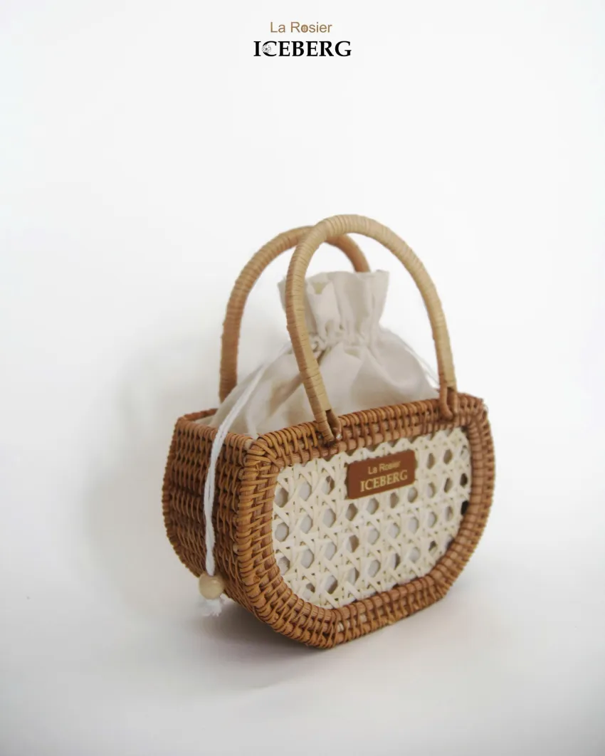 Mini Petal Woven Rattan Handbag, Compact Embracing Pure Essence, Handcrafted Handbag, Compact Handbag, Sustainable Fashion, Vietnamese Souvenirs Mini Petal Woven Rattan Handbag, Compact Embracing Pure Essence, Handcrafted Handbag, Compact Handbag, Sustainable Fashion, Vietnamese Souvenirs