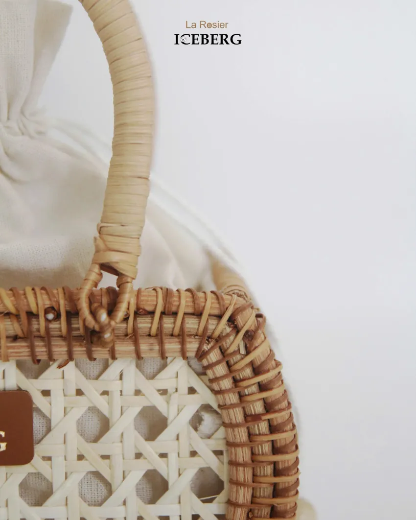 Mini Petal Woven Rattan Handbag, Compact Embracing Pure Essence, Handcrafted Handbag, Compact Handbag, Sustainable Fashion, Vietnamese Souvenirs Mini Petal Woven Rattan Handbag, Compact Embracing Pure Essence, Handcrafted Handbag, Compact Handbag, Sustainable Fashion, Vietnamese Souvenirs