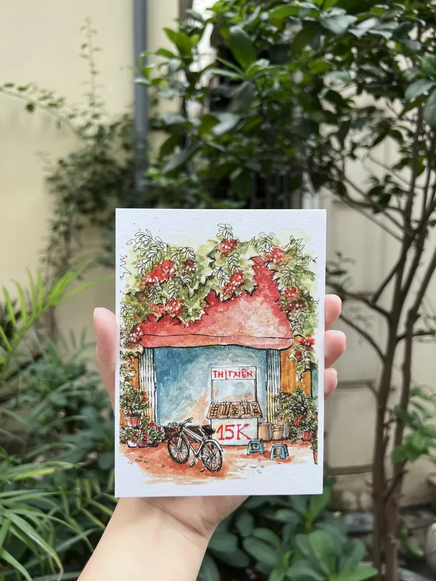 "Thịt Xiên" Printed Greeting Cards/Postcards, Memory Collection