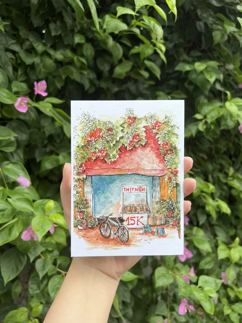 "Thịt Xiên" Printed Greeting Cards/Postcards, Memory Collection