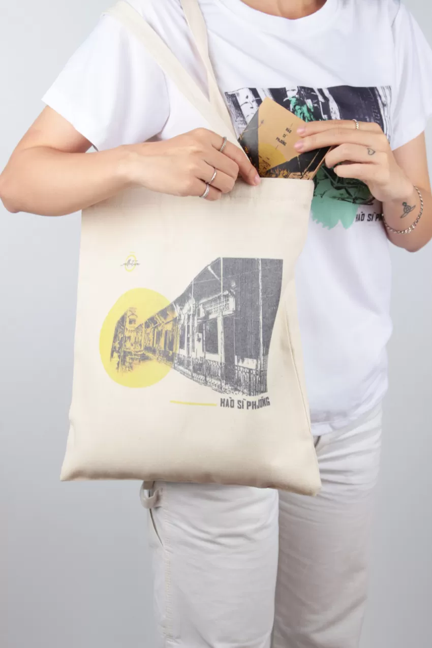 Túi Tote Hào Sĩ Phường, Túi Tote Handmade, Form Dáng Cứng Cáp, Bền Đẹp Không Thấm Nước, Họa Tiết Độc Đáo Và Sắc Nét