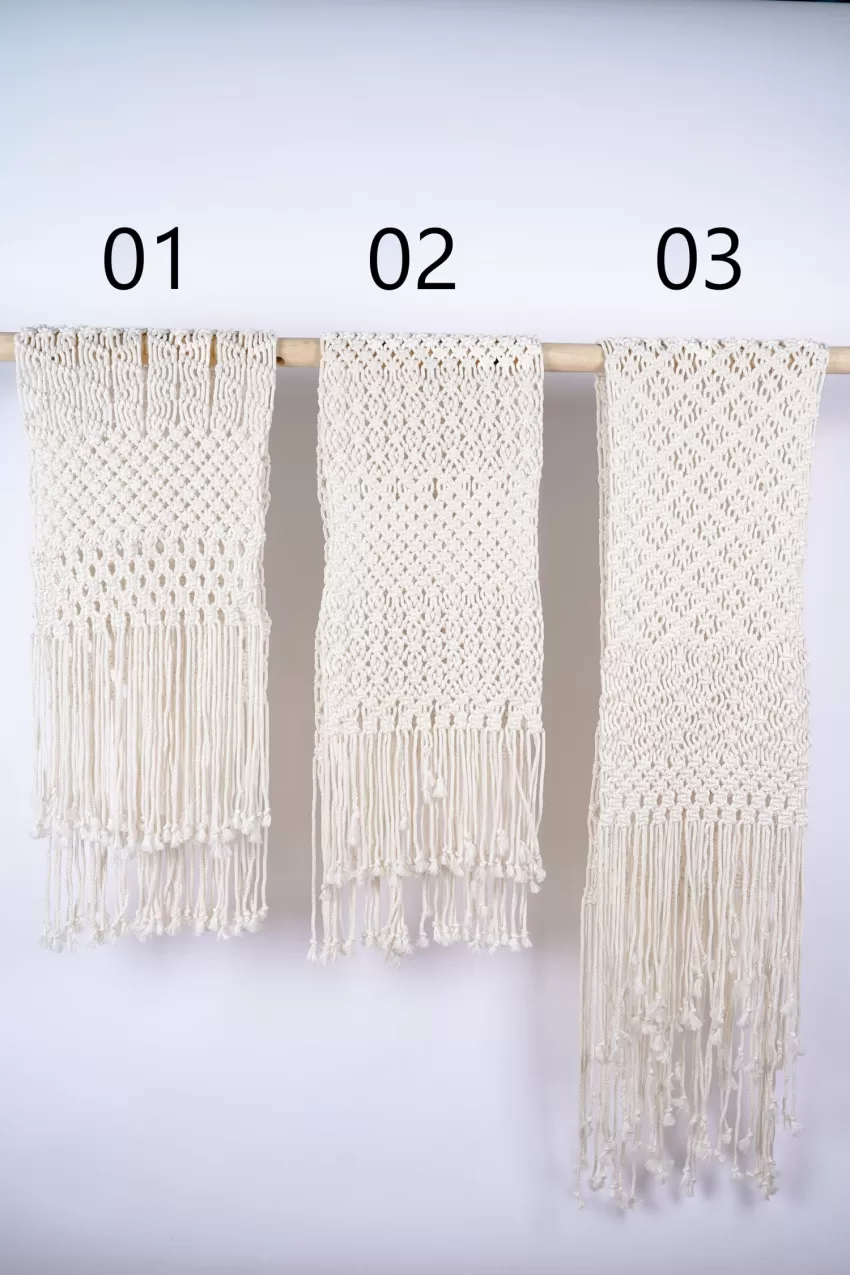 Khăn Trải Bàn Macrame, Trang Trí Bàn Ăn, Phong Cách Boho, Làm Từ Cotton, Thiết Kế Tỉ Mỉ, Kỹ Thuật Đan Tay Điêu Luyện, Sản Phẩm Handmade