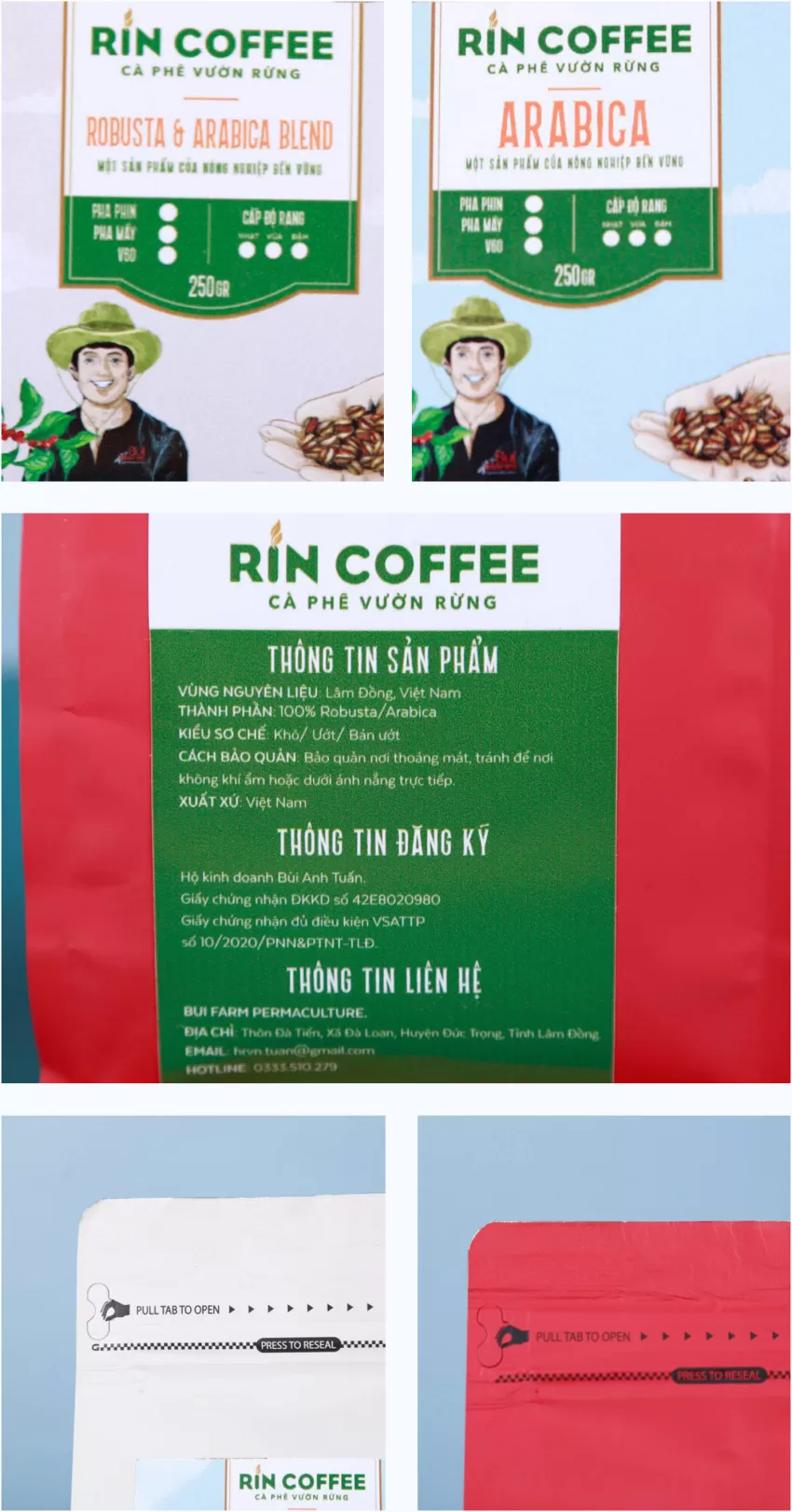 Cà Phê Rang Xay 250Gr, Cà Phê Rang Thủ Công, Cà Phê Lâm Đồng, Cà Phê Việt Nam, Cà Phê Hữu Cơ, Trồng Hữu Cơ, Nguyên Liệu Sạch