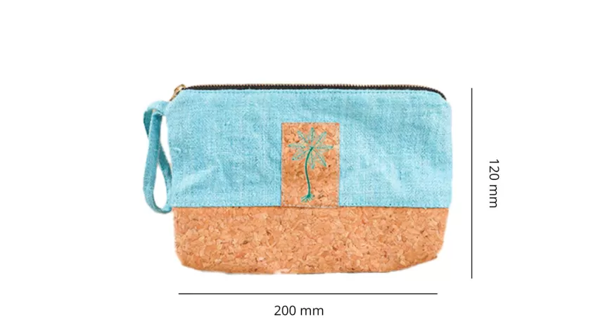 Hemp Cork Pouch - Medium Size, Unique and Eye-catching Design, Perfect Fit, Thick Material, Durable Product