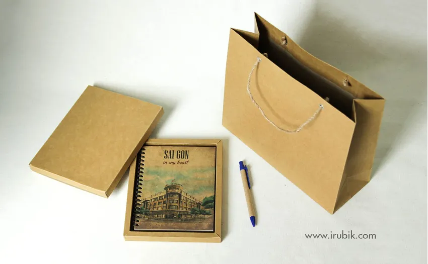 Kraft Paper Notebook - “Saigon In My Heart” Cover, Thick Cover, Classic Style, Corporate Gift