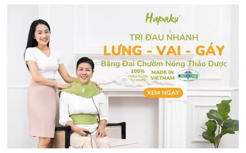 Giảm đau nhanh LƯNG VAI GÁY bằng Đai chườm thảo dược HAPAKU Giảm đau nhanh LƯNG VAI GÁY bằng Đai chườm thảo dược HAPAKU