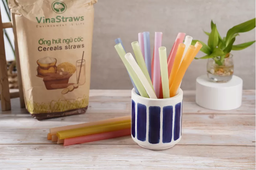 Pack Of 50 Colorful Cereal Straws, 1.2cm Diameter, 20cm Long ...