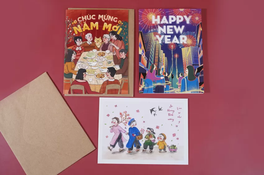 New Year Collection, Printed Greeting Cards/Postcards