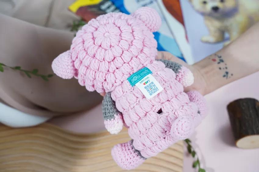 Bluetooth Speaker Stuffed Pink Sheep, Pink Sheep Storyteller, Knitted Plush With Bluetooth Speaker, Safe Toy, Gift For Kids