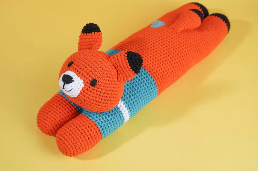 Lazy Fennis Fox Crochet Stuffed, Bobi Craft Knitted Plush, Lazy Fennis The Fox, Knitted Toy, High-Quality Plush, Gift For Kids