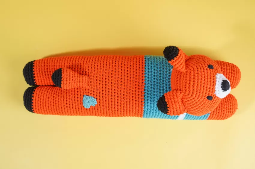 Lazy Fennis Fox Crochet Stuffed, Bobi Craft Knitted Plush, Lazy Fennis The Fox, Knitted Toy, High-Quality Plush, Gift For Kids