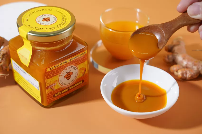 Ripe Honey With Red Turmeric Starch, Highland Forest Honey, Natural Honey, Natural Flower Honey, Culinary Gift