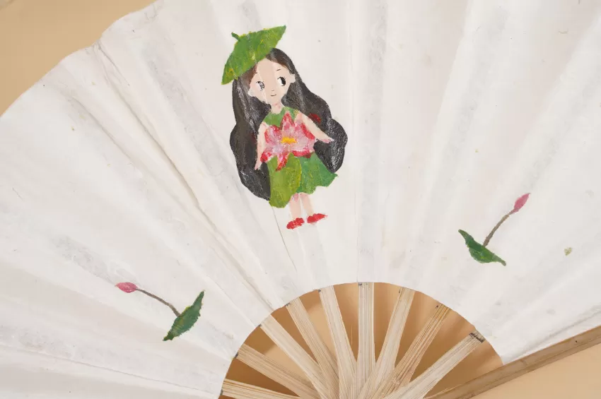 Peony Dó Paper Fan