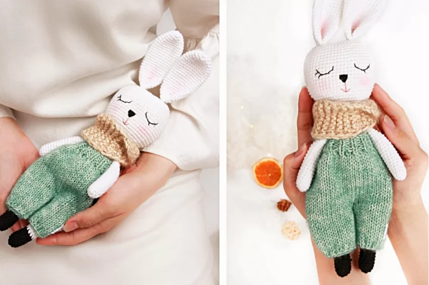 Lily Rabbit, Cute Bunny, Adorable Stuffed Animal, Handmade Crochet Doll, Exquisite Handmade Gift For Kids