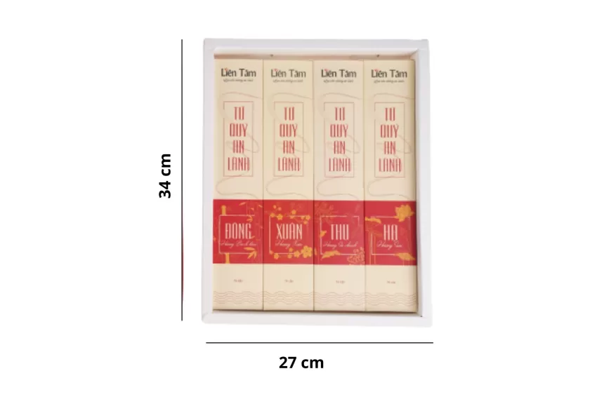 Bộ Nhang Sen Tứ Quý An Lành, Gồm 4 Mùi Hương Thiên Nhiên Đặc Trưng, Thành Phần Chính Là Sen, Hương Thơm Dễ Chịu