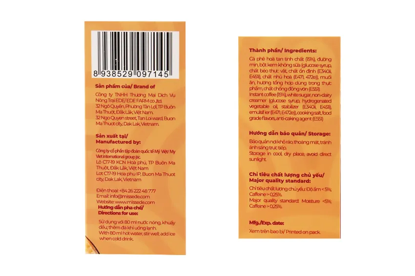Instant Coffee 3 in 1, Vietnamese Coffee, Brew Coffee, Instant Coffee, Roasted Coffee, Central Highlands, High Quality Coffee, Convenience, Corporate Gift
