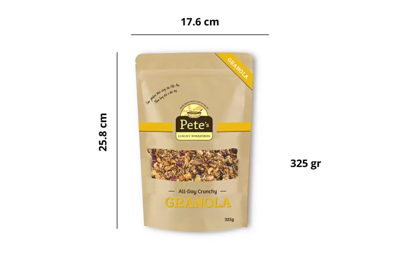 All Day Crunchy Granola, Instant Cereal, Vegan Cereal, Weight-Loss Granola, Dietetic Granola, Nutritional Cereal