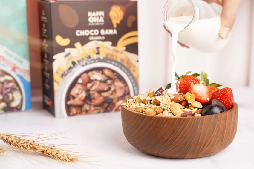 Granola Happi Oha, Granola Mix Nhiều Loại Hạt, Granola Siêu Hạt, Hạt Dinh Dưỡng Ăn Kiêng, Hoa Quả Sấy Dinh Dưỡng