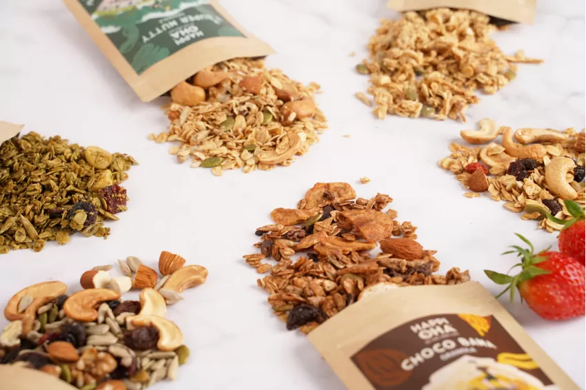 Granola Variety Packs - Giftset, Healthy Seed Bag Collection, Gift For Loved Ones, Sugar-Free Cereals, Dietetic Cereal Set