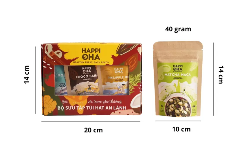 Granola Variety Packs - Giftset, Healthy Seed Bag Collection, Gift For Loved Ones, Sugar-Free Cereals, Dietetic Cereal Set