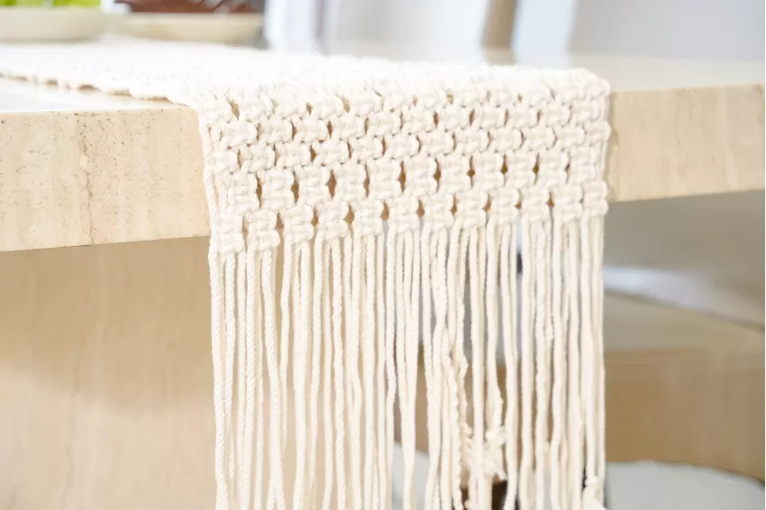 Macrame Tablecloths, Dining Table Decoration, Boho Style, Made from Cotton, Meticulous Design, Elaborate Handcrafted Technique