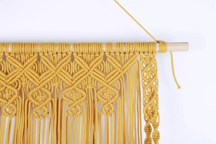 Two-tier Hanging Macrame Shelf 