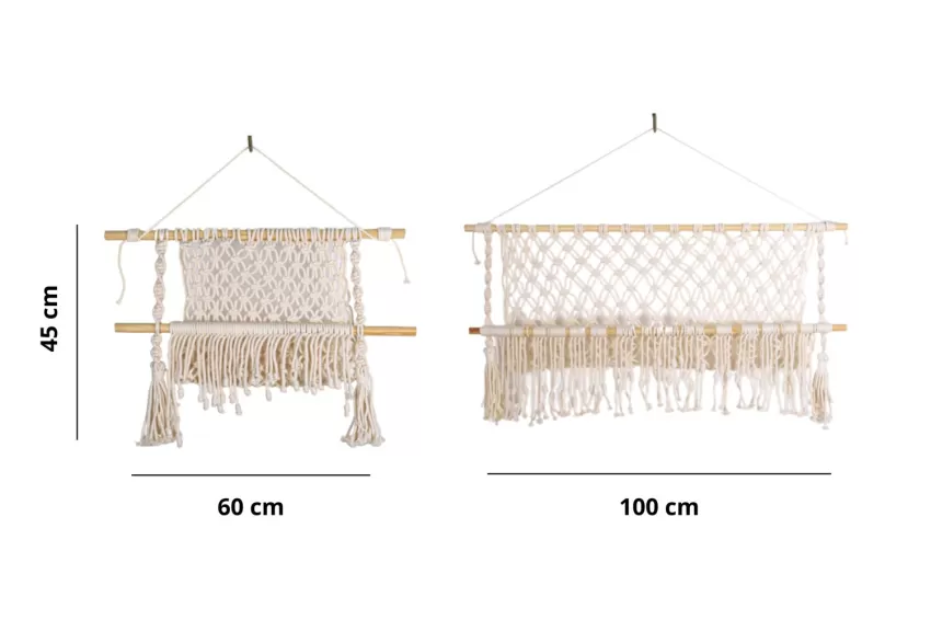 Hanging Stuffed Animal Shelf, Eye-catching Handwoven Design, Compact Design, Neatly Store Teddy Bears, Easy to Hang