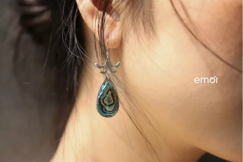 Abalone Shell Earrings, Soil Light & Soil Heart Collection, High-Quality Handmade Jewelry, Unique Accessories, Eye-Catching Design