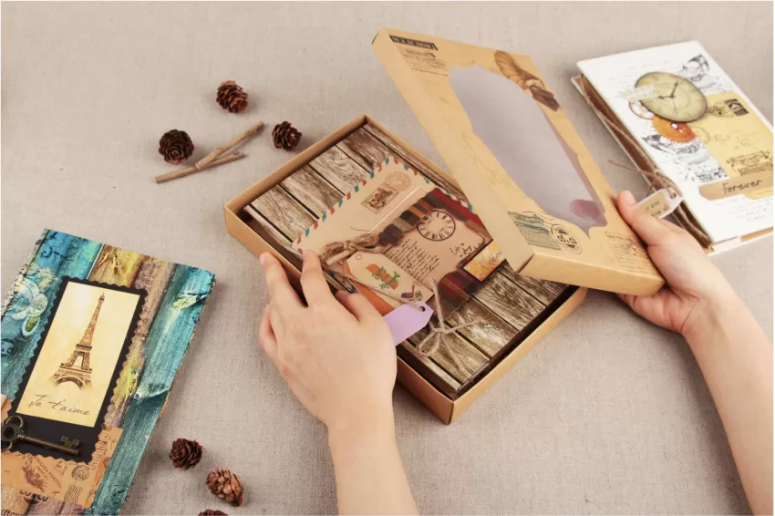 Album Ảnh Handmade FLY, Chât Liệu Giấy Cứng Cao Cấp, Thiết Kế Cổ Điển, Lưu Giữ Hình Ảnh Kỉ Niệm, Sản Phẩm Thủ Công.