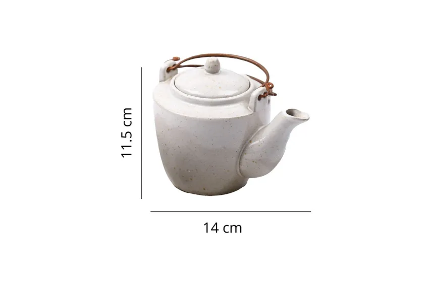 “Dáng Mới"" Teapot Set, Whiteware Tea Pot, Fire Glaze Ceramics, Skillful Techniques, High Quality, Decoration, Vietnamese Ceramics, Corporate Gift