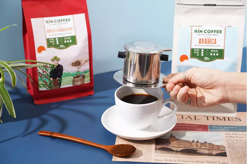 Cà Phê Rang Xay 500Gr, Rin Coffee, Cà Phê Việt Nam, Cà Phê Bột, Cà Phê Bền Vững, Nông Nghiệp Tự Nhiên, Rang Xay Thủ Công, Mua Cà Phê Trực Tuyến