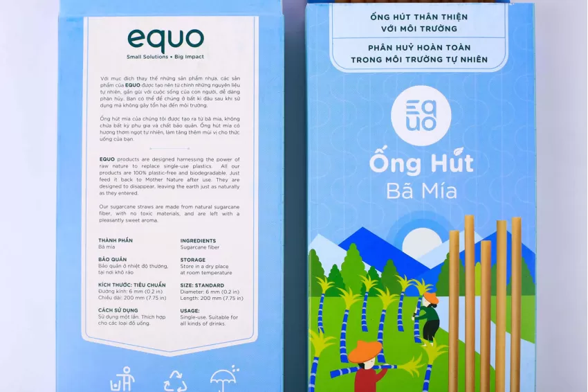 Ống Hút Bã Mía, Không Sử Dụng Hoá Chất Hay Phẩm Màu, Hoàn Toàn Từ Thiên Nhiên, Không Rã Khi Ngâm Trong Nước, Bảo Vệ Môi Trường