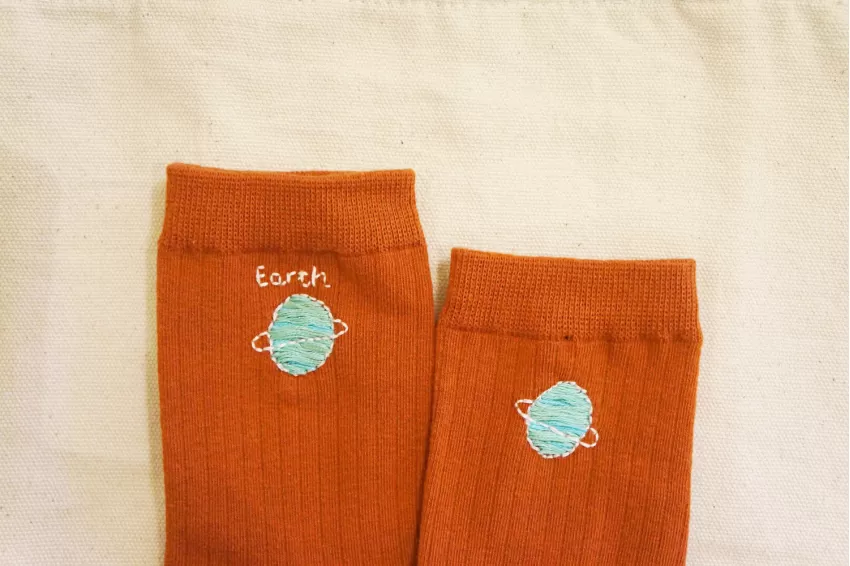 Embroidered Turtle Neck Socks, Cute Small Embroidered Socks, Vintage-Style Embroidered Socks, Breathable Cotton Socks, Gifts For Friends