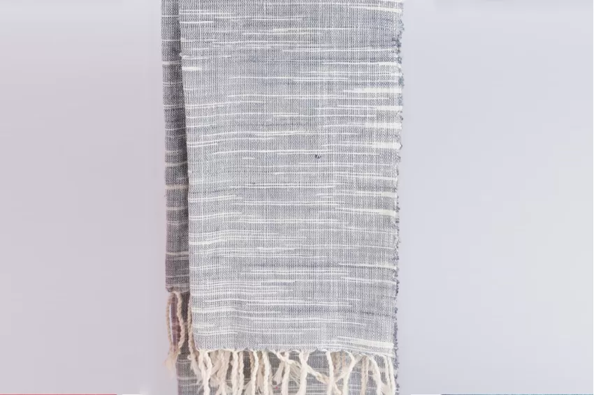 Hand-woven Cotton Chequered Brocade Scarves