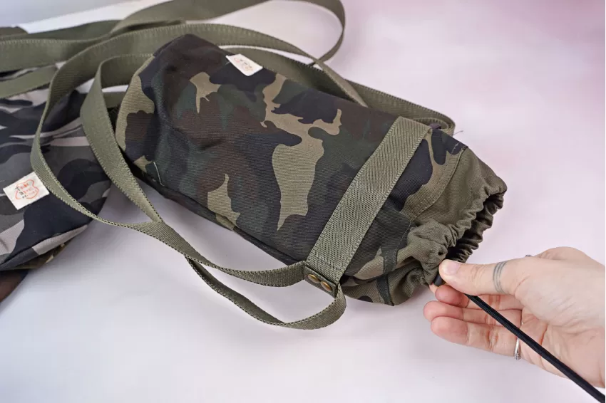 Camouflage Crossbody Bottle Holder, Striped Pattern, Military Style, Compact And Convenient Design, Gift For Men