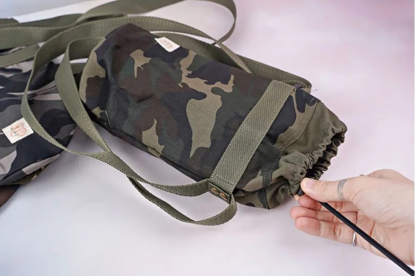 Camouflage Crossbody Bottle Holder, Striped Pattern, Military Style, Compact And Convenient Design, Gift For Men