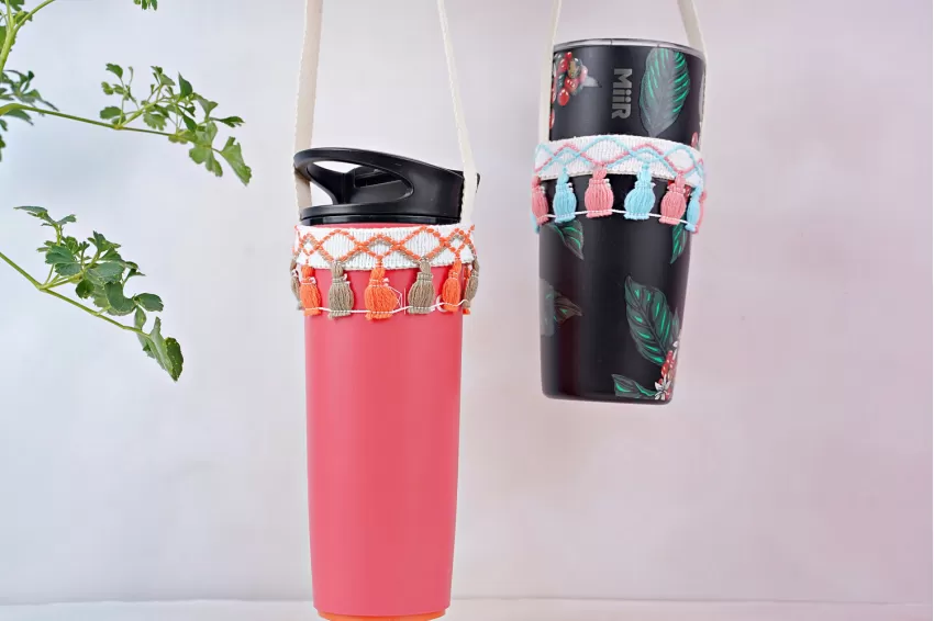 Tassel Bottle Holder Strap, Eye-Catching Design, Cute Accessory for Water Bottle, Easy to Carry the Bottle, Green Product