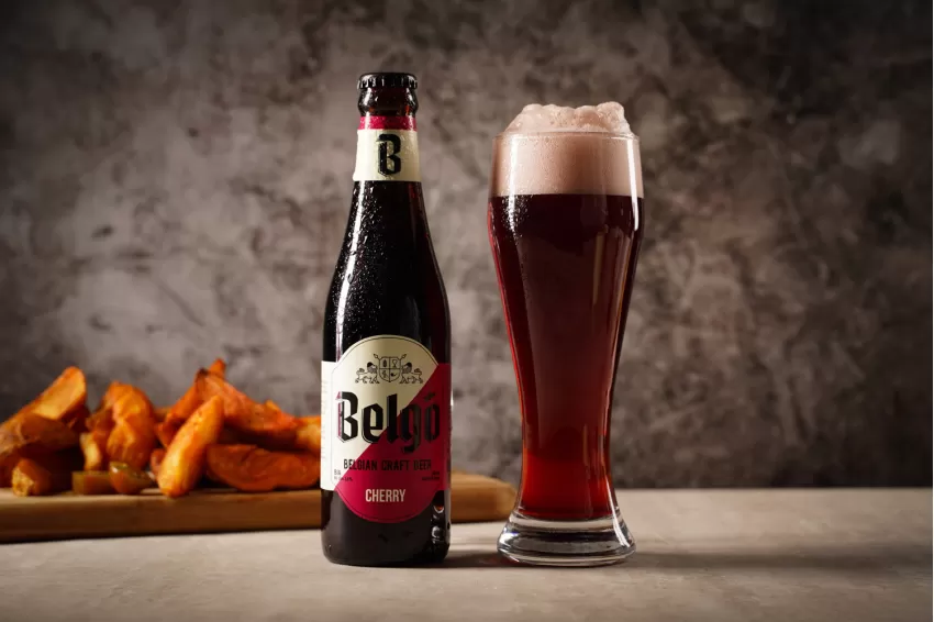 Belgo Cherry Beer (10 Ibu), Traditional Belgian Beer, Rich Sweet Flavor, Not Overly Strong, Suitable For The Ladies