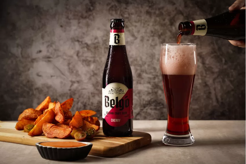 Belgo Cherry Beer (10 Ibu), Traditional Belgian Beer, Rich Sweet Flavor, Not Overly Strong, Suitable For The Ladies