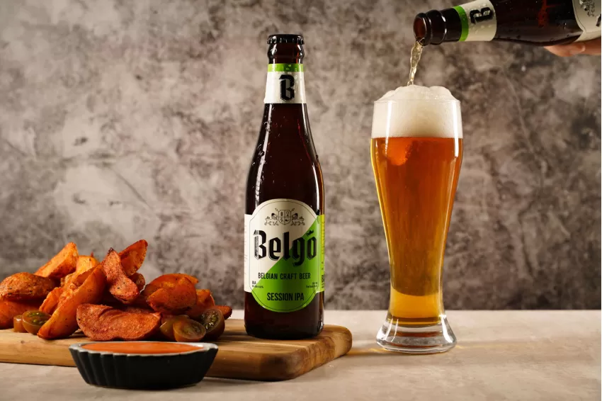 Belgo Session Ipa Beer (40 Ibu), Flavor Profile From 5 Hop Varieties, Suitable For Pairing With Cheese Or Salads