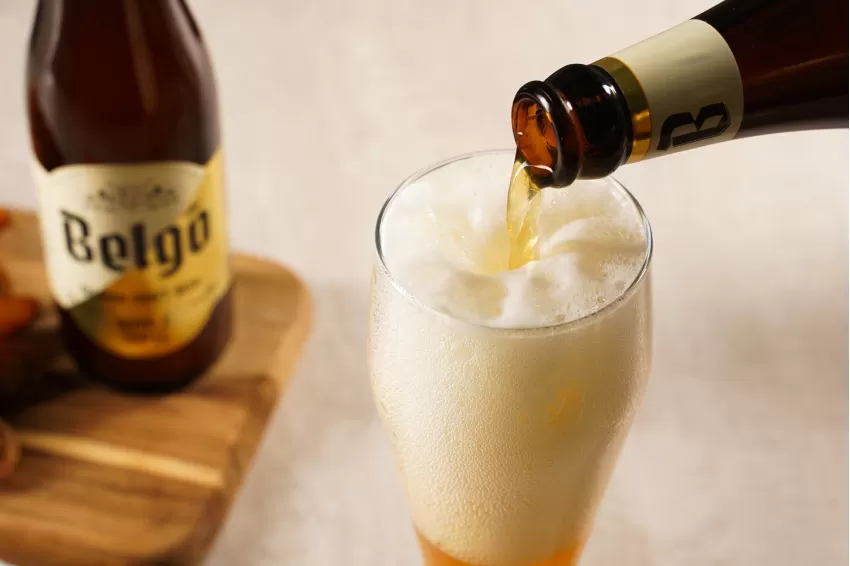 Belgo Royale Tripel Craft Beer, Originating From The Middle Ages, Brewed According To Ancient Monk Standards, Fruity Flavor, Easy To Drink