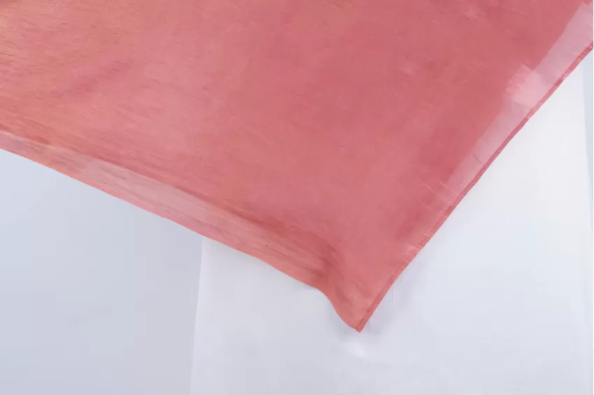 Pink-Orange Silk Square Scarf