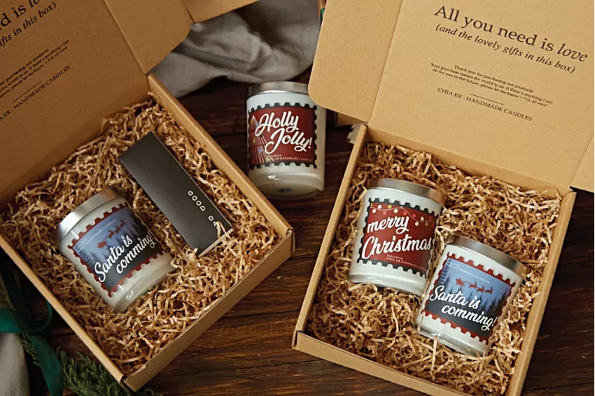 [Christmas Gift Set] 175gr “Christmas Time” Scented Soy Candle Jars