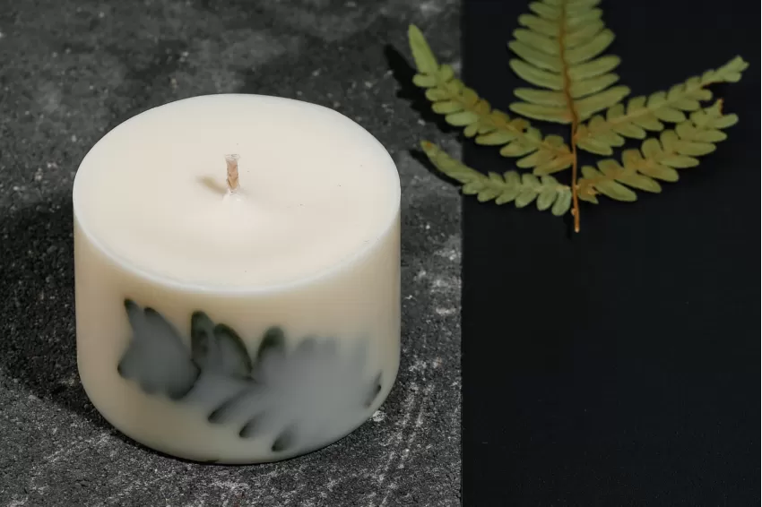 Scented Soy Candle Decorative Fern