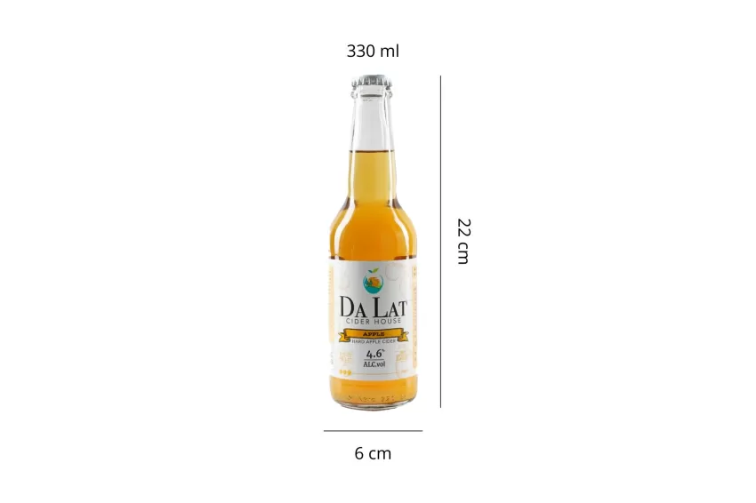 Nước Táo Lên Men Dalat Cider House, Hương Vị Trái Cây Đà Lạt, Thức Uống Lợi Khuẩn Trà Lên Men, Tốt Cho Tiêu Hóa, Quà Tặng Sức Khỏe