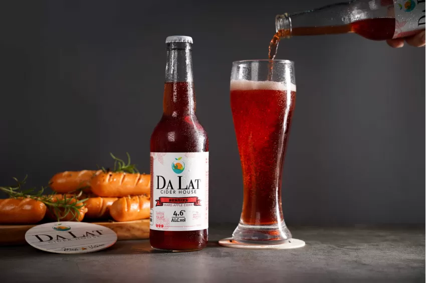 Nước Táo Lên Men Dalat Cider House, Vị Quả Mọng Tươi Nguyên, Lên Men Tự Nhiên, Giải Khát Hoàn Hảo, Quà Tặng Đặc Biệt