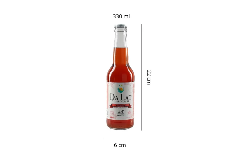 Nước Táo Lên Men Dalat Cider House, Vị Quả Mọng Tươi Nguyên, Lên Men Tự Nhiên, Giải Khát Hoàn Hảo, Quà Tặng Đặc Biệt